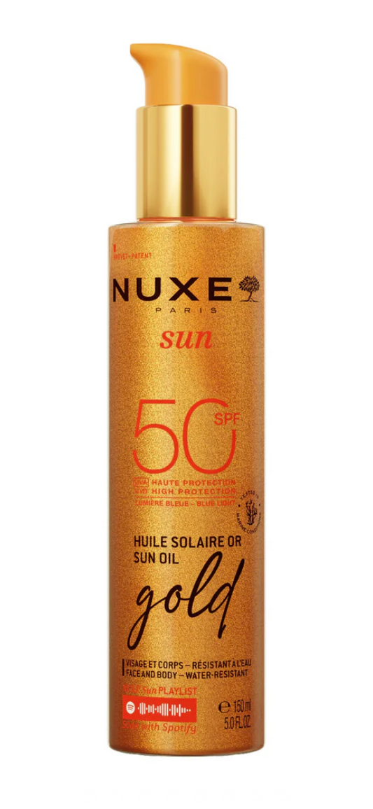 Olio solare dorato 50+
